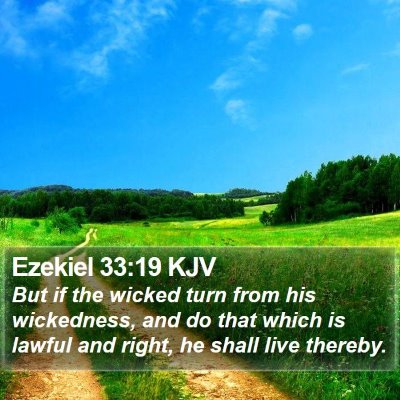 Ezekiel 33:19 KJV Bible Verse Image