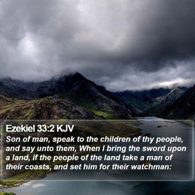 Ezekiel 33:2 KJV Bible Verse Image