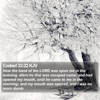 Ezekiel 33:22 KJV Bible Verse Image