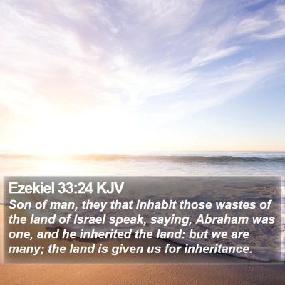 Ezekiel 33:24 KJV Bible Verse Image