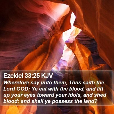 Ezekiel 33:25 KJV Bible Verse Image
