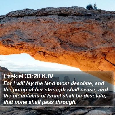 Ezekiel 33:28 KJV Bible Verse Image