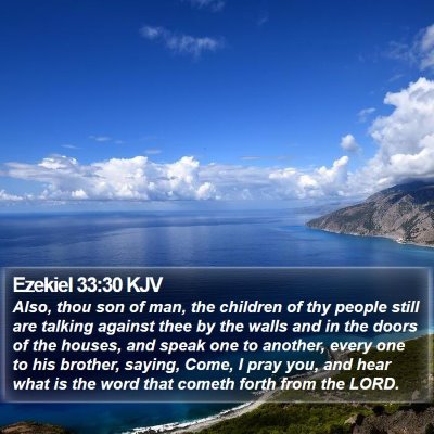 Ezekiel 33:30 KJV Bible Verse Image