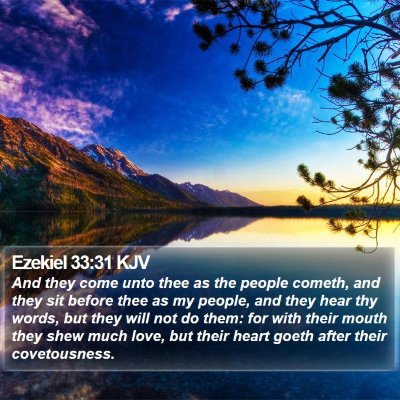 Ezekiel 33:31 KJV Bible Verse Image