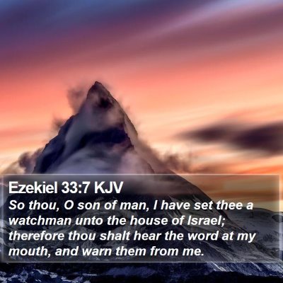 Ezekiel 33:7 KJV Bible Verse Image