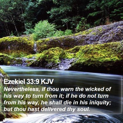 Ezekiel 33:9 KJV Bible Verse Image