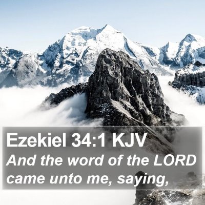 Ezekiel 34:1 KJV Bible Verse Image