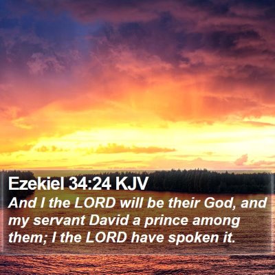 Ezekiel 34:24 KJV Bible Verse Image