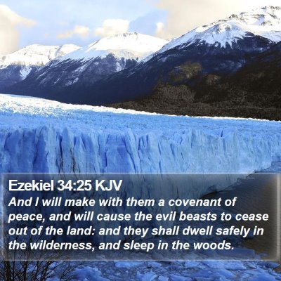 Ezekiel 34:25 KJV Bible Verse Image