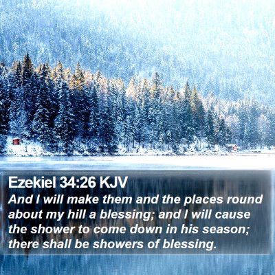 Ezekiel 34:26 KJV Bible Verse Image