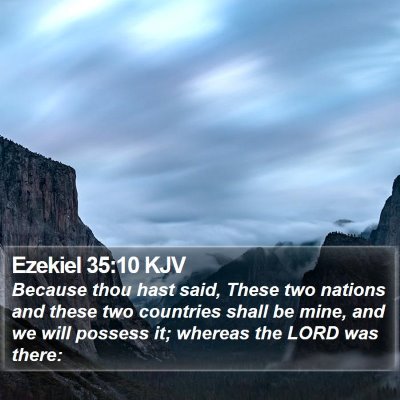 Ezekiel 35:10 KJV Bible Verse Image