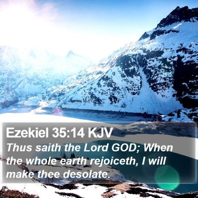 Ezekiel 35:14 KJV Bible Verse Image