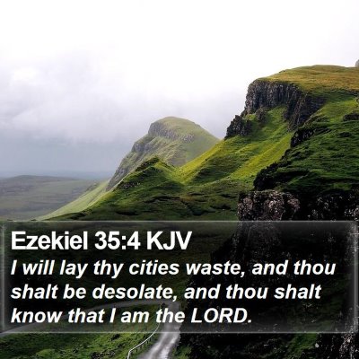 Ezekiel 35:4 KJV Bible Verse Image