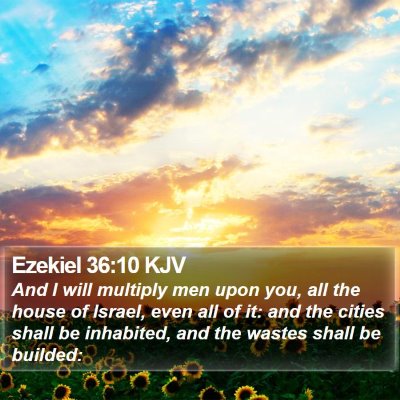 Ezekiel 36:10 KJV Bible Verse Image