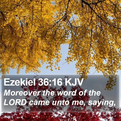 Ezekiel 36:16 KJV Bible Verse Image