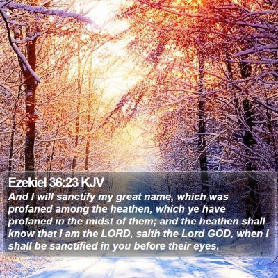 Ezekiel 36:23 KJV Bible Verse Image