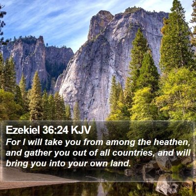 Ezekiel 36:24 KJV Bible Verse Image