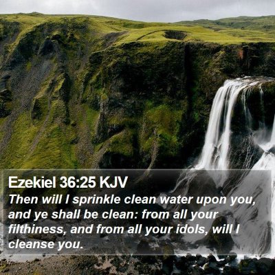 Ezekiel 36:25 KJV Bible Verse Image