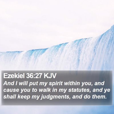 Ezekiel 36:27 KJV Bible Verse Image