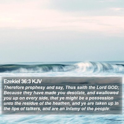 Ezekiel 36:3 KJV Bible Verse Image