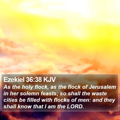 Ezekiel 36:38 KJV Bible Verse Image
