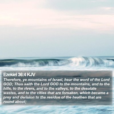 Ezekiel 36:4 KJV Bible Verse Image