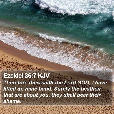 Ezekiel 36:7 KJV Bible Verse Image