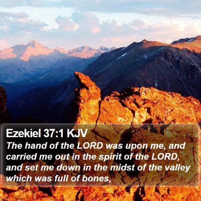 Ezekiel 37:1 KJV Bible Verse Image