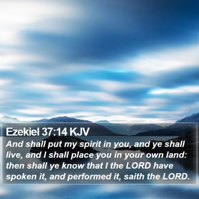 Ezekiel 37:14 KJV Bible Verse Image