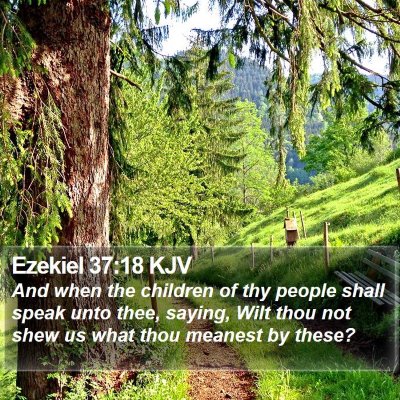 Ezekiel 37:18 KJV Bible Verse Image