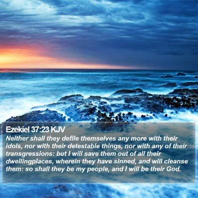 Ezekiel 37:23 KJV Bible Verse Image