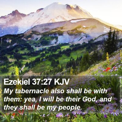 Ezekiel 37:27 KJV Bible Verse Image