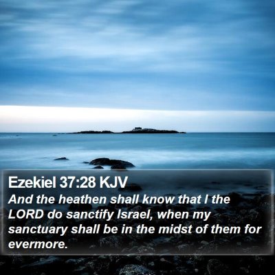 Ezekiel 37:28 KJV Bible Verse Image