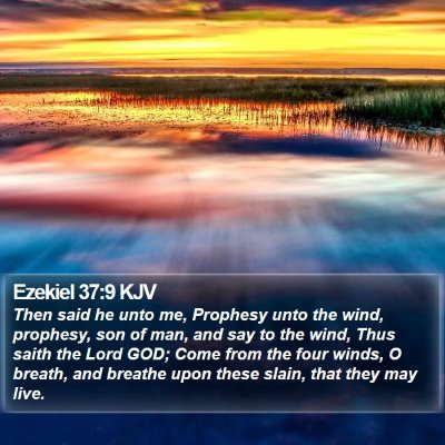 Ezekiel 37:9 KJV Bible Verse Image