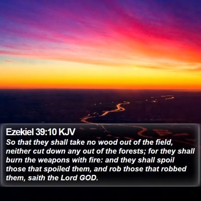 Ezekiel 39:10 KJV Bible Verse Image