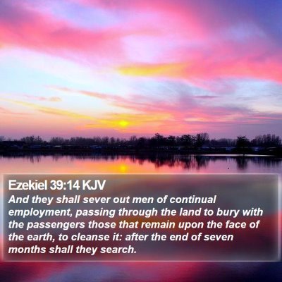 Ezekiel 39:14 KJV Bible Verse Image