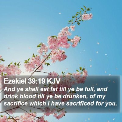Ezekiel 39:19 KJV Bible Verse Image