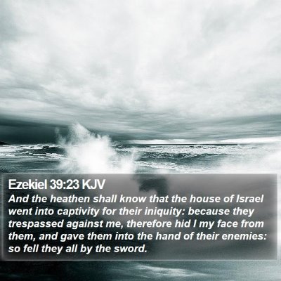 Ezekiel 39:23 KJV Bible Verse Image