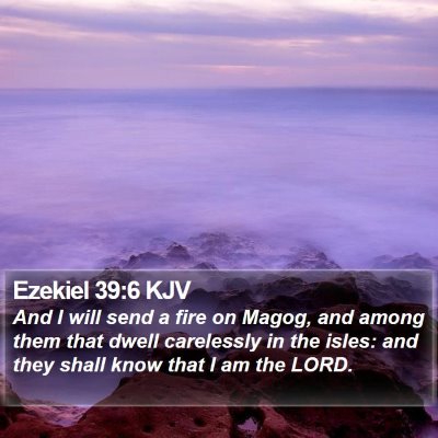 Ezekiel 39:6 KJV Bible Verse Image