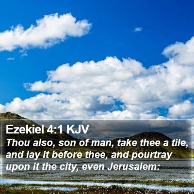 Ezekiel 4:1 KJV Bible Verse Image
