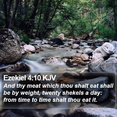 Ezekiel 4:10 KJV Bible Verse Image
