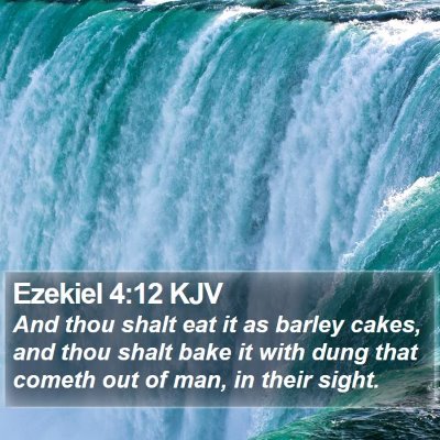 Ezekiel 4:12 KJV Bible Verse Image