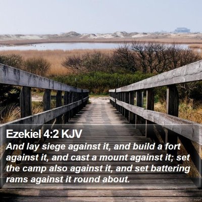 Ezekiel 4:2 KJV Bible Verse Image