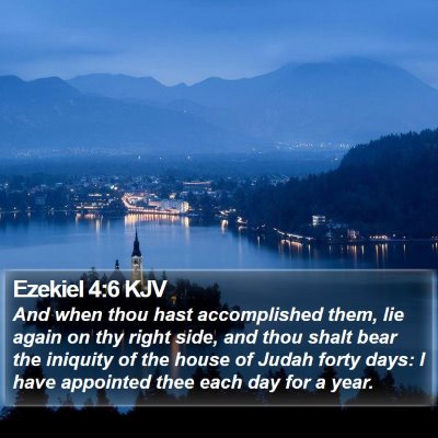 Ezekiel 4:6 KJV Bible Verse Image