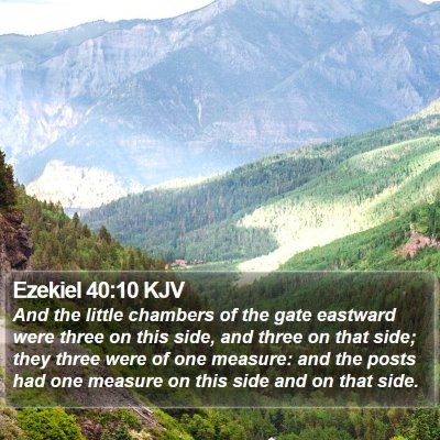 Ezekiel 40:10 KJV Bible Verse Image