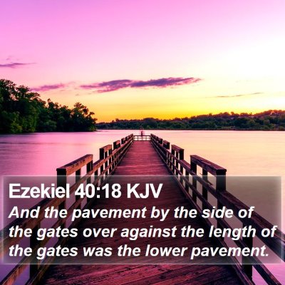 Ezekiel 40:18 KJV Bible Verse Image