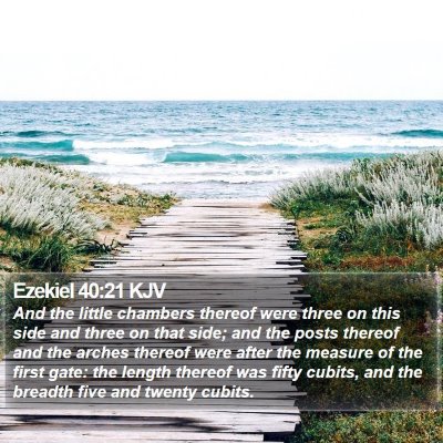 Ezekiel 40:21 KJV Bible Verse Image