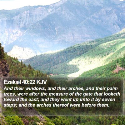 Ezekiel 40:22 KJV Bible Verse Image