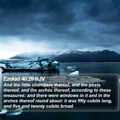 Ezekiel 40:29 KJV Bible Verse Image