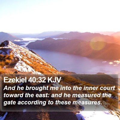 Ezekiel 40:32 KJV Bible Verse Image
